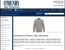 Tablet Screenshot of ohenrymenswear.com.au